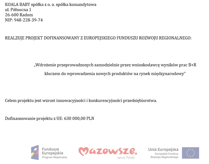Baner Fundusze Europejskie